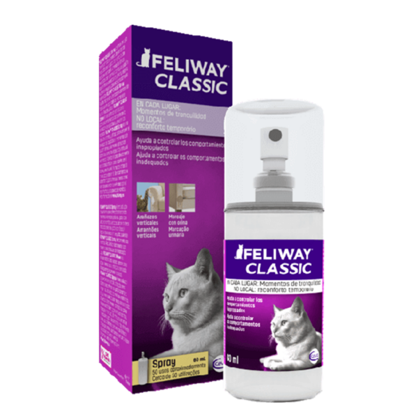 Feliway Spray Classic 60 ml – Control de Estrés y Comportamiento Felino Productos veterinarios Feliway | Envios a toda Guatemala