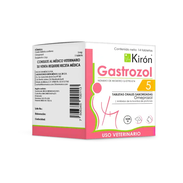 Gastrozol 5 14 tabletas   Protector gastrico para perros Pequeños Productos veterinarios Kiron | Envios a toda Guatemala