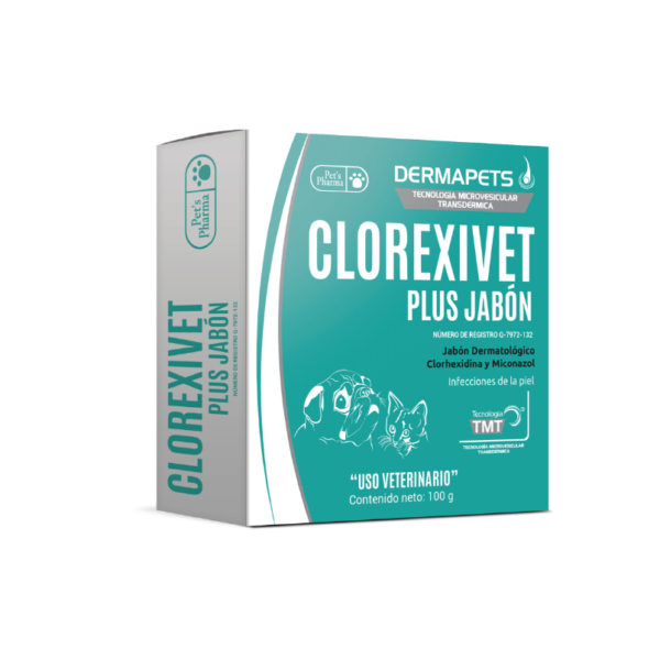 Clorexivet Plus Jabon Dermatitis inflamatoria y seborreica Productos veterinarios Pets Pharma | Envios a toda Guatemala