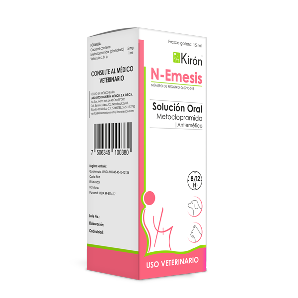 N Emesis 15 ml Gotero para nauseas y vómito de efecto rápido Productos veterinarios Kiron | Envios a toda Guatemala