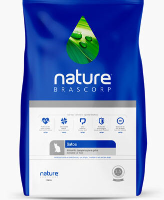 Nature Brascorp Gatos 8 kg | Alimento completo y balanceado para gatos adultos de todas las razas Productos veterinarios Nature Brascorp | Envios a toda Guatemala