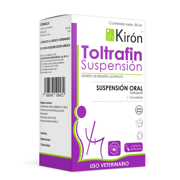 Toltrafin Suspension Frasco 30 ml   Tratamiento de coccidiosis en mascotas Productos veterinarios Kiron | Envios a toda Guatemala
