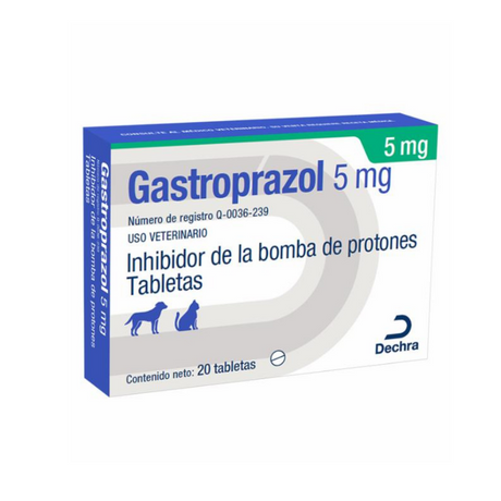 Gastroprazol 5mg 20 tabletas omeprazol medicamento veterinario Guatemala