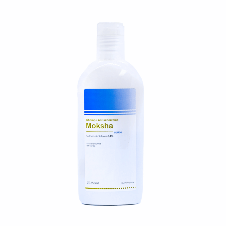 Shampoo Antiseborreico Medicado Moksha Frasco 250 ml Productos veterinarios Delta Vet Group | Envios a toda Guatemala