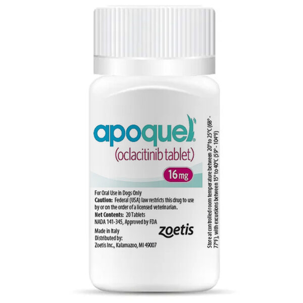Apoquel 16 mg | 20 Tabletas (Zoetis) | Antialergico para Perros Productos veterinarios Zoetis | Envios a toda Guatemala