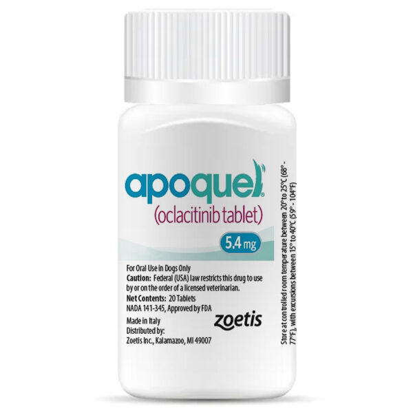 Apoquel 5.4 mg | 20 Tabletas (Zoetis) | Antialergico para Perros Productos veterinarios Zoetis | Envios a toda Guatemala