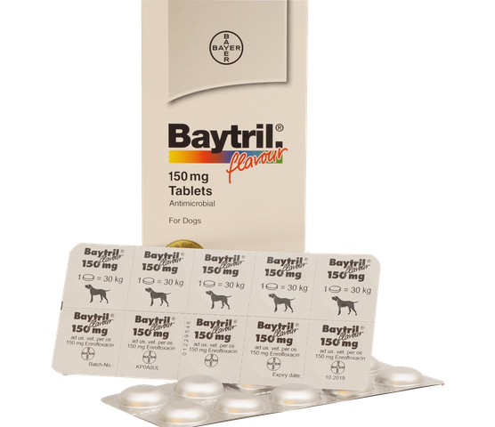 BAYTRIL TAB 150 MG 20 TAB Productos veterinarios Bayer | Envios a toda Guatemala