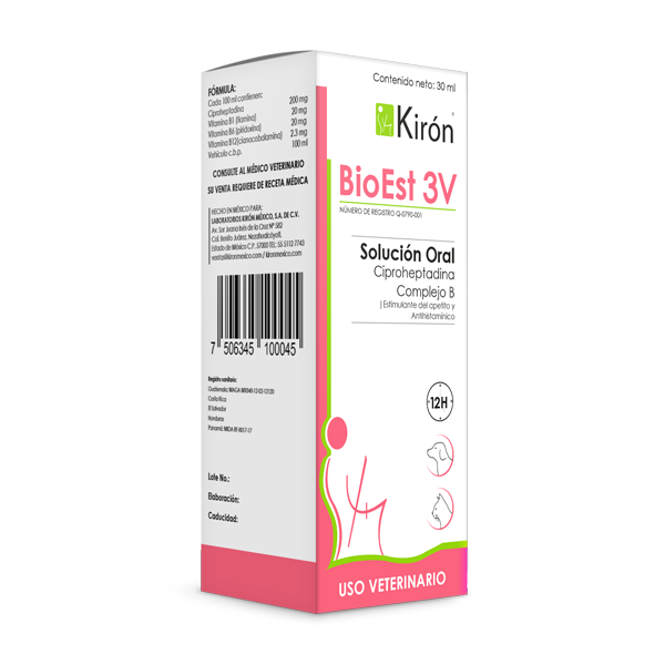 BioEst 3V Frasco 30 ml   Estimulante inmunologico y vitaminico Productos veterinarios Kiron | Envios a toda Guatemala