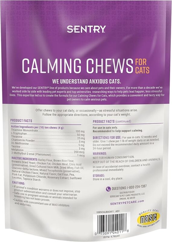 Calming Chews para Gatos | Suplemento Antiestres Natural 30 unidades Productos veterinarios Vitaminas | Envios a toda Guatemala