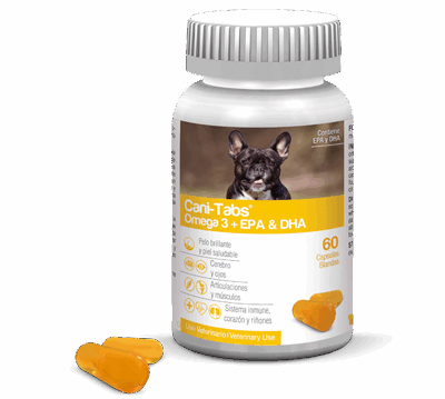 Cani-Tabs Omega 3 EPA y DHA | Suplemento para Piel, Pelaje y Salud Cardiovascular en Perros y Gatos Productos veterinarios Agrovet Market | Envios a toda Guatemala