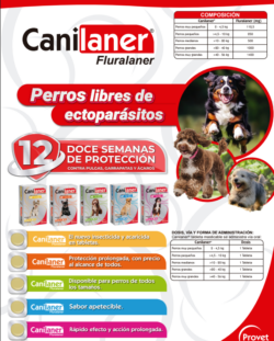 Canilaner 112.5mg Fluralaner Micronizado Tableta Masticable Perros de 2 a 4.5 kg Productos veterinarios Provet | Envios a toda Guatemala
