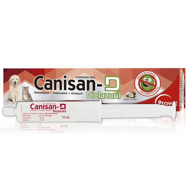 Canisan D - Desparasitante Diclazuril Suspensión oral 10 ml Productos veterinarios Provet | Envios a toda Guatemala