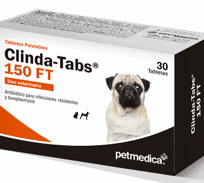 Clinda-Tabs 150 FT | Caja con 30 Tabletas | Antibiotico Clindamicina para Uso Veterinario Productos veterinarios Medicamentos Veterinarios | Envios a toda Guatemala
