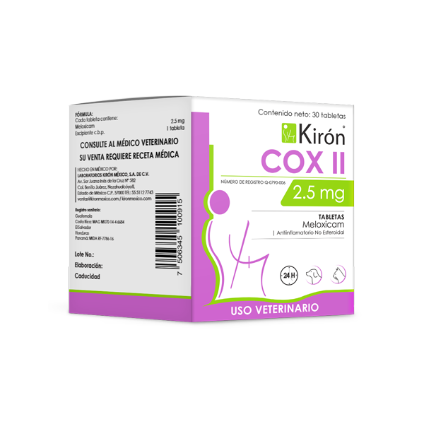 COX II 2.5 mg Frasco 30 tabletas   Alivio del dolor y la inflamacion en mascotas Productos veterinarios Kiron | Envios a toda Guatemala