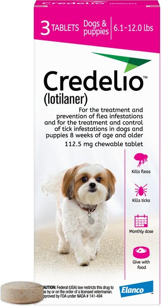 Credelio 112.5 mg Lotilaner para Perros Pequeños (2.5 a 5.5 kg) | Antiparasitario Oral Productos veterinarios Bayer | Envios a toda Guatemala