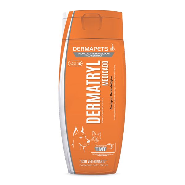 Dermatryl medicado Shampoo Dermatitis inflamatoria y seborreica oleosa Productos veterinarios Pets Pharma | Envios a toda Guatemala