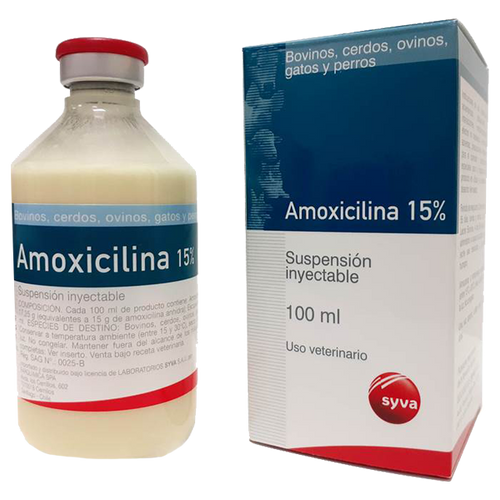DUFAMOX 15% Inyectable  Amoxicilina 15% Frasco 100ml Productos veterinarios Dutch Farm | Envios a toda Guatemala