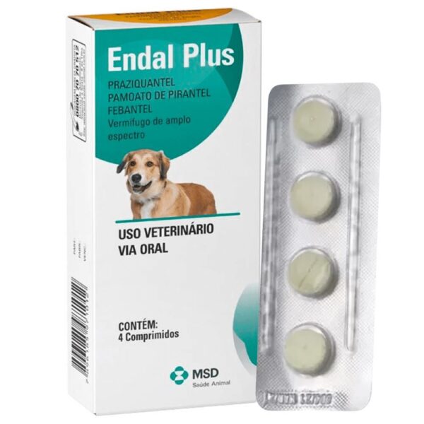 Endal Plus Caja con 4 comprimidos Antiparasitario amplio espectro Productos veterinarios Intervet MSD | Envios a toda Guatemala