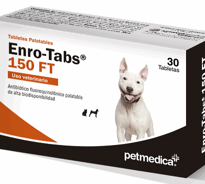 Enro-Tabs 150 FT | Caja con 30 Tabletas | Antibiotico de Enrofloxacina para Perros y Gatos Productos veterinarios Medicamentos Veterinarios | Envios a toda Guatemala