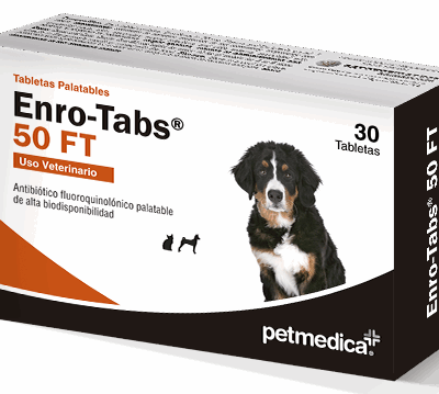 Enro-Tabs 50 FT | Caja con 30 Tabletas | Antibiotico de Enrofloxacina para Perros y Gatos Productos veterinarios Medicamentos Veterinarios | Envios a toda Guatemala