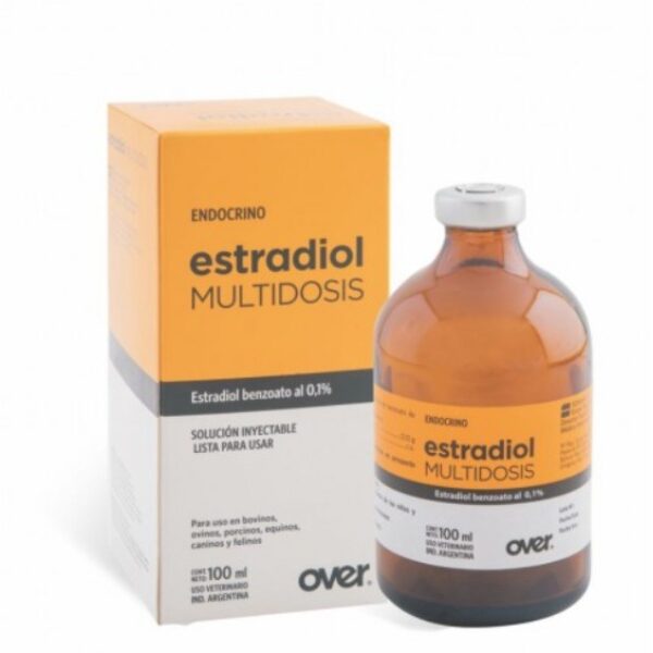 Estradiol Multidosis Over 100 ml Hormona reproductiva veterinaria Productos veterinarios Over | Envios a toda Guatemala