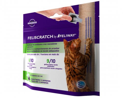 Feliscratch | 9 Pipetas de 5 ml Antiestrés para Gatos con Feromonas Naturales Productos veterinarios Feliway | Envios a toda Guatemala