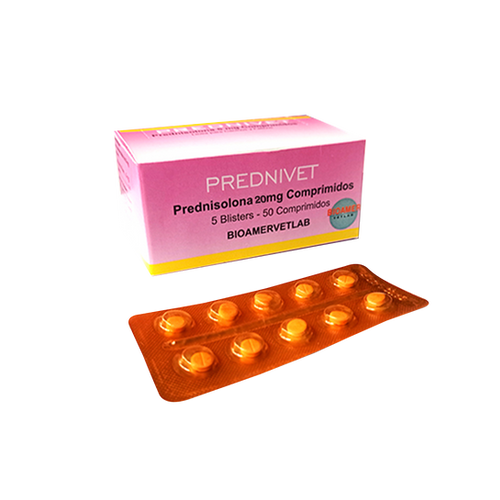 Prednivet 20 mg Antiinflamatorio antialérgico Caja de 50  comprimidos Productos veterinarios Delta Vet Group | Envios a toda Guatemala