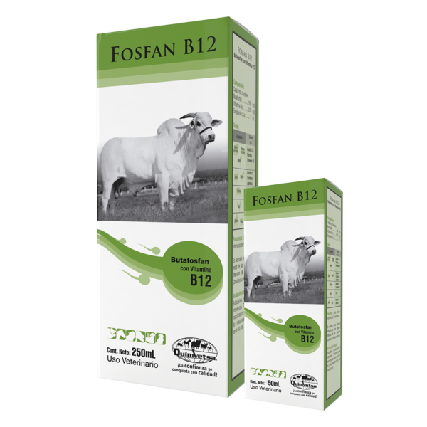 Fosfan B 12 Frasco 250 ml Tratamiento de trastornos agudos y cr?nicos del 
metabolismo Productos veterinarios Quimvet | Envios a toda Guatemala