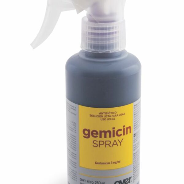 Gemicin Spray 250 ml Antibiótico en aerosol para heridas animales Productos veterinarios Over | Envios a toda Guatemala