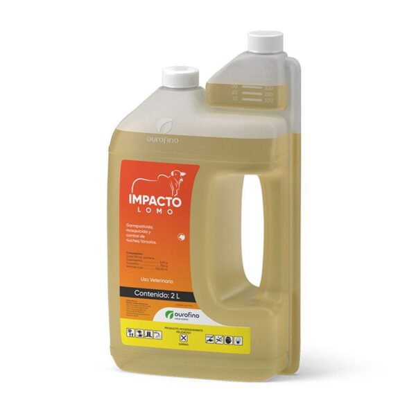 Impacto Pour On 2 litros | Control Total de Ectoparasitos en Ganado | Ourofino Productos veterinarios Ourofino | Envios a toda Guatemala