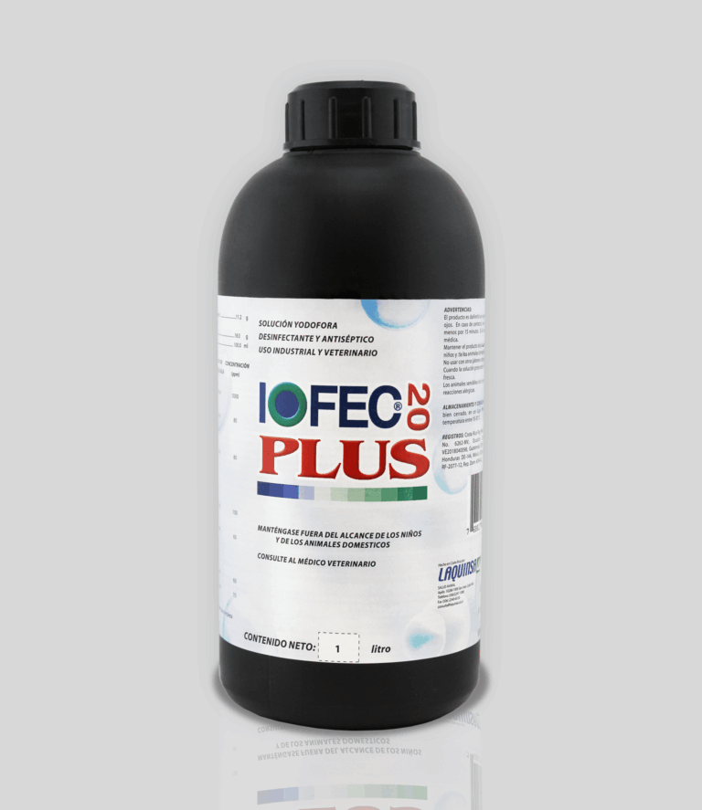 Iofec 20 Plus Antiseptico de uso veterinario Productos veterinarios Laquinsa | Envios a toda Guatemala