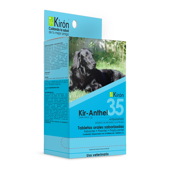 Kir Anthel 35 Tabletas   Tratamiento antiparasitario en presentacion economica Productos veterinarios Kiron | Envios a toda Guatemala