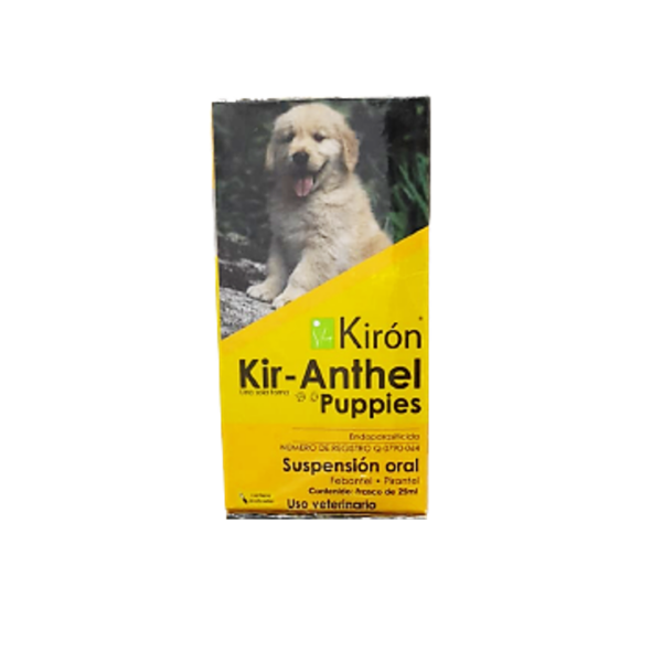 Kir Anthel Puppies 25 ml   Desparasitante oral para cachorros Productos veterinarios Kiron | Envios a toda Guatemala