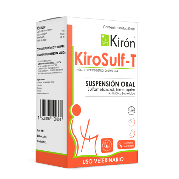KiroSulf T 60 Frasco 60 ml   Sulfa trimetoprim en solucion oral veterinaria Productos veterinarios Kiron | Envios a toda Guatemala