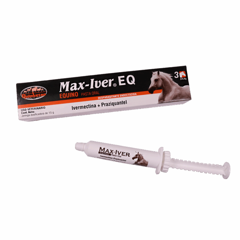 Max Iver EQ Ivermectina Prazicuantel Pasta oral 15 g Productos veterinarios Quimvet | Envios a toda Guatemala