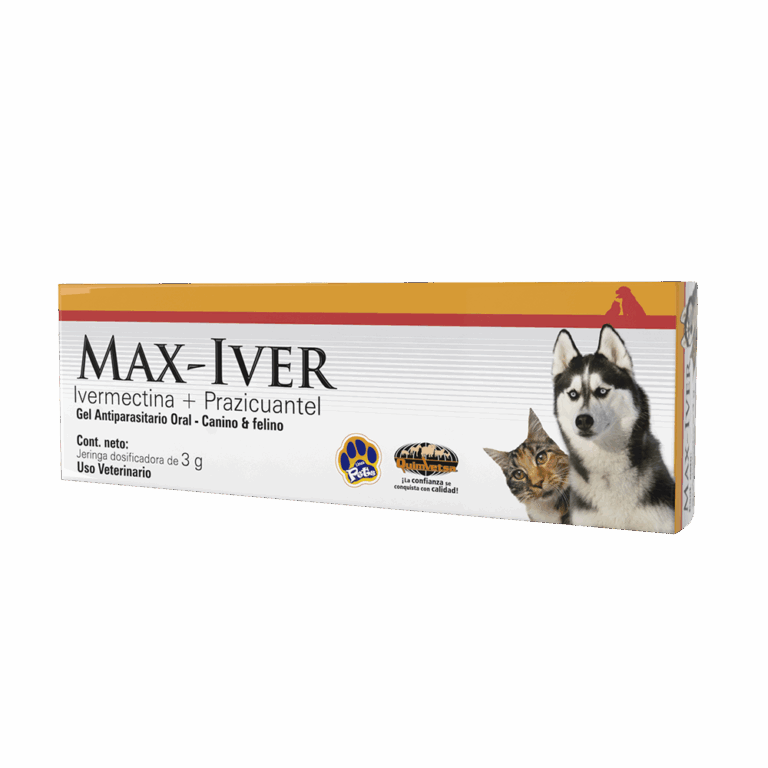 Max Iver Ivermectina Prazicuantel Gel Oral Productos veterinarios Quimvet | Envios a toda Guatemala