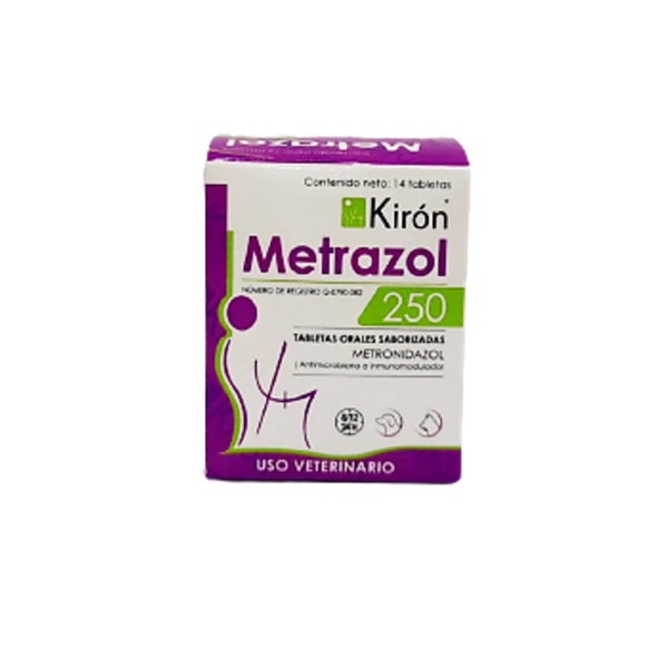 Metrazol 250 14 tabletas   Tratamiento de infecciones gastrointestinales Productos veterinarios Kiron | Envios a toda Guatemala