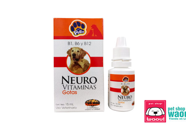Neurovitaminas Gotas Vitaminas B1 B6 B12 Gotero 15 ml Productos veterinarios Quimvet | Envios a toda Guatemala