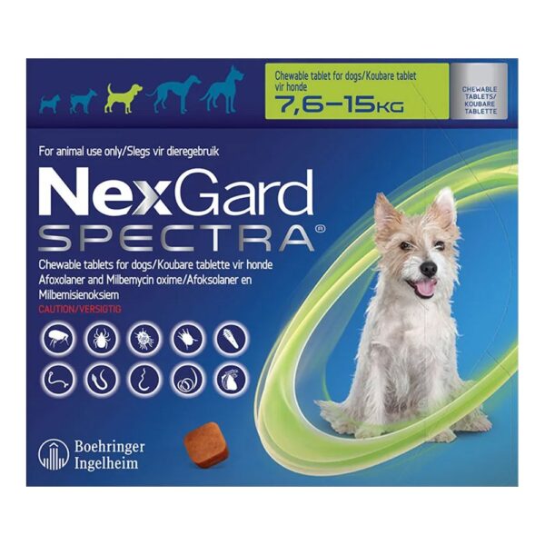 NEXGARD SPECTRA M  Contra pulgas y garrapatas Tableta Masticable Afoxolaner Productos veterinarios Boehringer | Envios a toda Guatemala