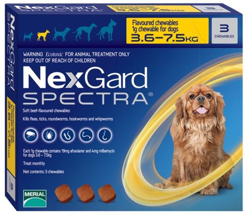 NEXGARD SPECTRA S  Contra pulgas y garrapatas Tableta Masticable Afoxolaner Productos veterinarios Boehringer | Envios a toda Guatemala