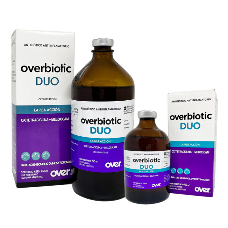 Overbiotic Duo Tratamiento antibiotico de amplio espectro Productos veterinarios Over | Envios a toda Guatemala