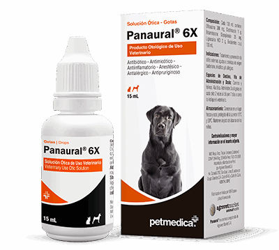 Panaural 6X | Frasco de 15 ml | Tratamiento otico para Infecciones en Perros y Gatos Productos veterinarios Medicamentos Veterinarios | Envios a toda Guatemala