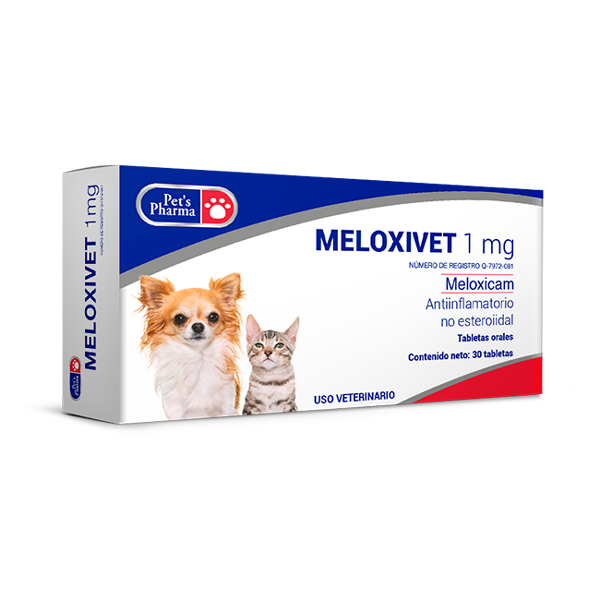 Pet´s Pharma Antiinflamatorio Meloxivet 1mg 30 tabletas Productos veterinarios Pets Pharma | Envios a toda Guatemala