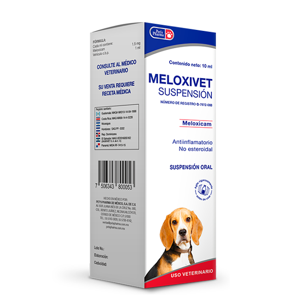 Pet´s Pharma Antiinflamatorio Meloxivet Suspensión 10 ml Productos veterinarios Pets Pharma | Envios a toda Guatemala