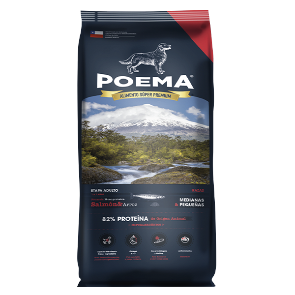 Alimento Premium Poema Adulto Salmon | Alimento para Perros 3 kg Productos veterinarios Alimentos para perro | Envios a toda Guatemala