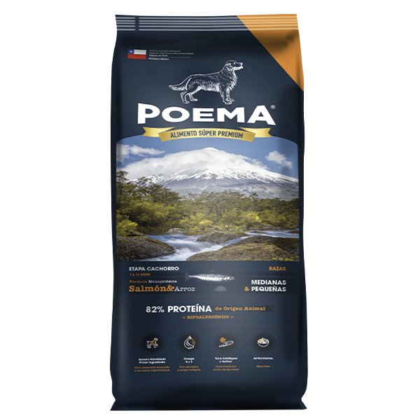 Alimento Premium Poema Puppy Salmon | Concentrado para Cachorros 3 kg Productos veterinarios Alimentos para perro | Envios a toda Guatemala