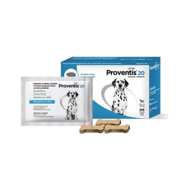 Proventis 20 | Caja con 6 Tabletas Masticables para Perros de 5.5 a 10 kg Productos veterinarios Agrovet Market | Envios a toda Guatemala