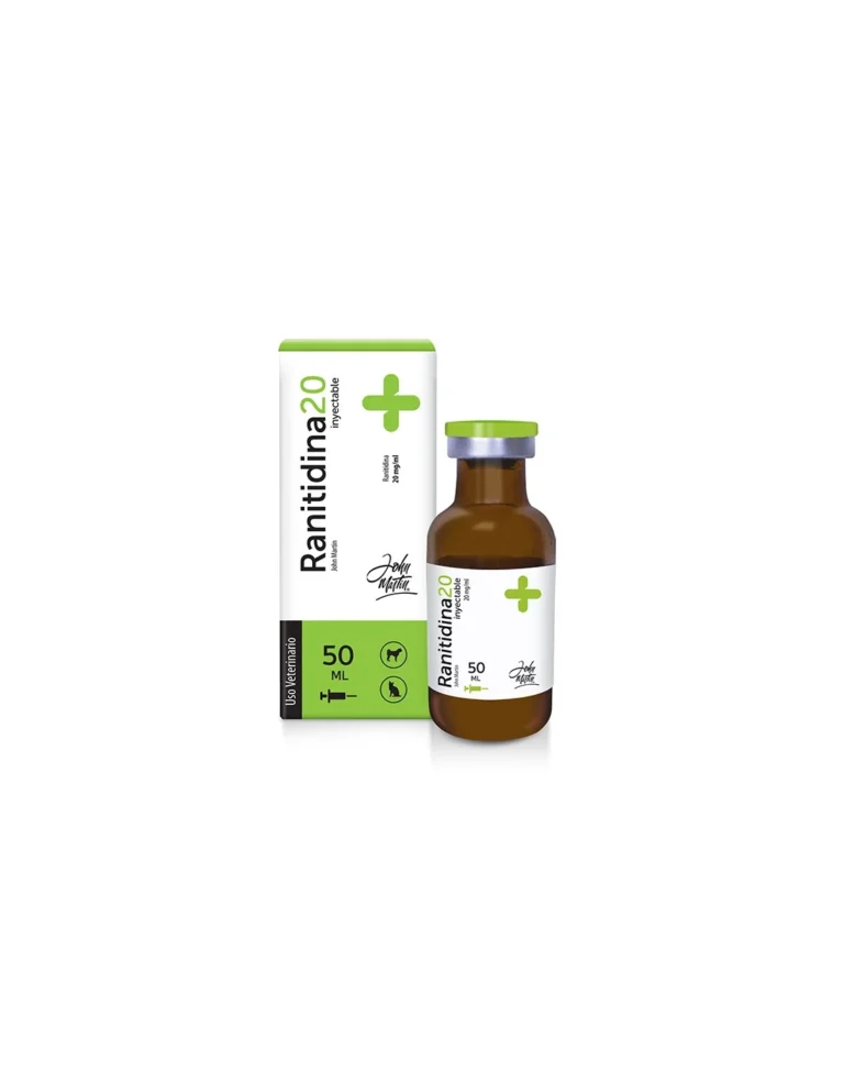 Ranitidina Inyectable John Martin 50 ml   Antiacido Inyectable para Mascotas Productos veterinarios John Martin | Envios a toda Guatemala
