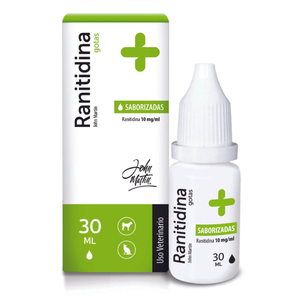 Ranitidina John Martin Gotas 30 ml   Antiacido en Gotas para Perros y Gatos Productos veterinarios John Martin | Envios a toda Guatemala