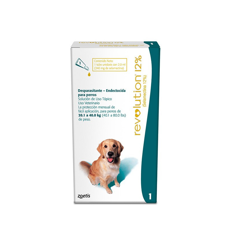 Revolution Verde para Perros 44–88 lb | Control de Pulgas, Ácaros y Parásitos Internos Productos veterinarios Zoetis Veterinaria | Envios a toda Guatemala